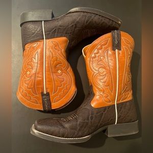 Ariat  Leather Quickdraw Square Toe Western Cowboy Boots Brown Size 6